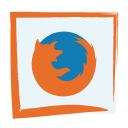media, mozzila firefox, social svg vector icon