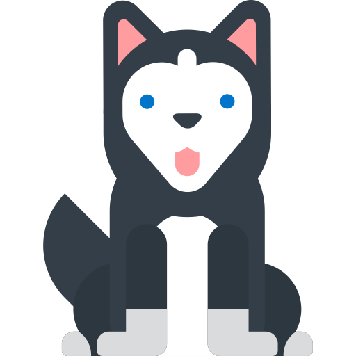Siberian Husky svg vector icon