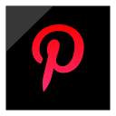 logo, media, pinterest, social svg vector icon
