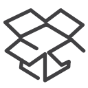 dropbox, social media svg vector icon