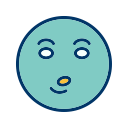 emot, face, smiley, whistle svg vector icon