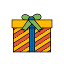 diwali, festival, gift, lights svg vector icon