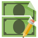 bill,pencil icon