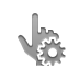 hand,point,gear icon