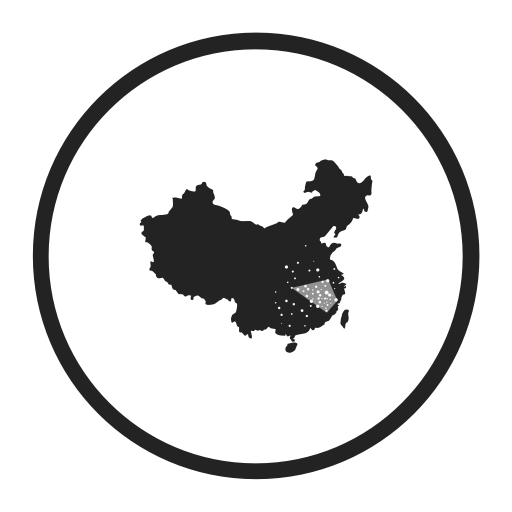 China Circle Map svg vector icon