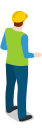 male, man, standing, warehouse, warehouseman svg vector icon