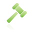 auction, green icon