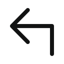 arrow, left, subdirectory, subdirectory arrow, subdirectoryarrowupleft svg vector icon
