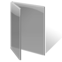 folder, gray, open icon