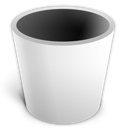 empty, trash, white icon