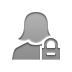 user,woman,lock icon