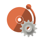 alarm,gear icon