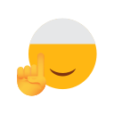 emoji, face, islam, muslim, one hand, smilling face, tauheed svg vector icon