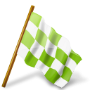chartreuse, chequeredflag, mapmarker, right icon