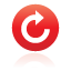 button, cw, red, rotate icon