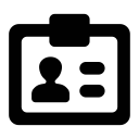 id, identity svg vector icon