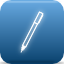 arrow, blue icon