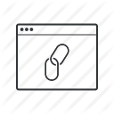 anchor, backlink, browser, chain, hyperlink, link, url icon