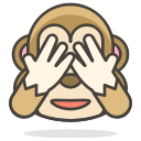 evil, monkey, no, see svg vector icon