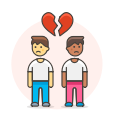 breakup, couple, gay svg vector icon