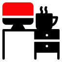 computer, computerdesk, computertable, furniture svg vector icon