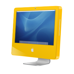 imac,yellow,aqua icon
