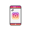 instagram, instagram logo, logo, phone svg vector icon