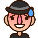 emoji, emot, man, regretful, repentant, smiley, sorry svg vector icon