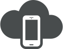 android, cloud, cloud computing, device, mobile, phone, smartphone svg vector icon