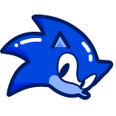 blue, character, inkcontober, run, sonic svg vector icon