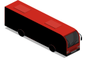 bus, front, public transport, vehicle svg vector icon