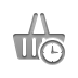 shopping,basket,clock icon