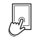 control, device, gesture, handheld, swipe, tablet, touchscreen svg vector icon