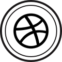 dribbble, media, online, social svg vector icon