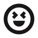 elated, emojis, emot, giddy, happy, joy, thick lines svg vector icon
