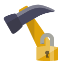 hammer,lock,open icon