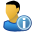 information, male, user icon