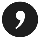 and, character, comma, sign svg vector icon