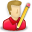 edit, red, user icon