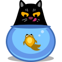 cat, fish icon