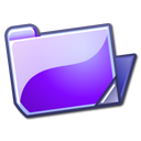 folder, open, violet icon