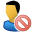 delete, male, user icon