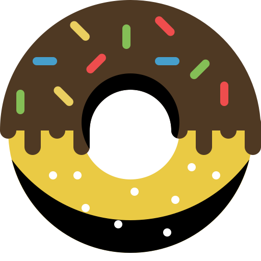Donut Chocolate svg vector icon