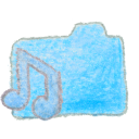 folder,blue,music icon