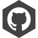 github, hexagon, media, social svg vector icon