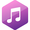 colored, hexagon, high quality, itunes, media, social, social media svg vector icon