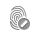 fingerprint,cancel icon