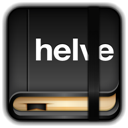 helvetica, moleskine icon
