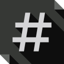 hashtags, logo, media, social, social media, square svg vector icon