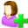 add, female, user icon
